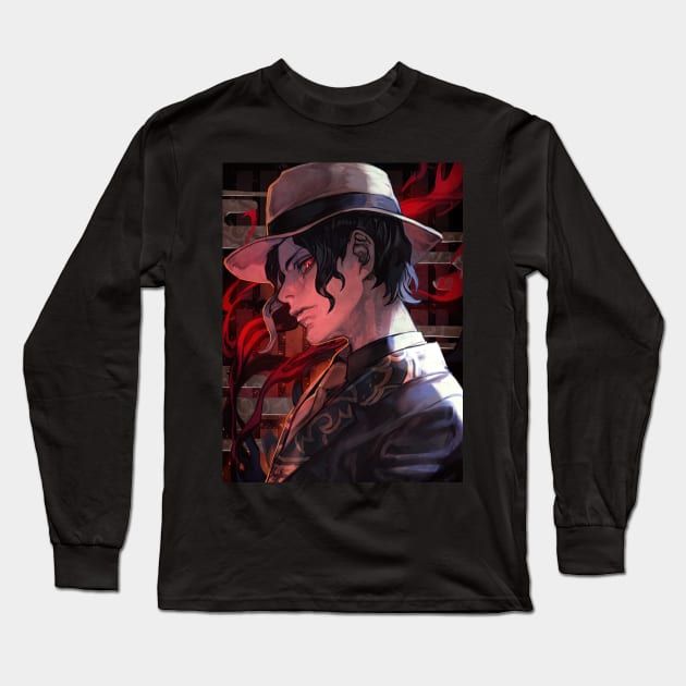 Demon Lord Muzan Long Sleeve T-Shirt by Valoka